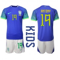 Dres Brazil Antony #19 Gostujuci za djecu SP 2022 Kratak Rukav (+ kratke hlače)
